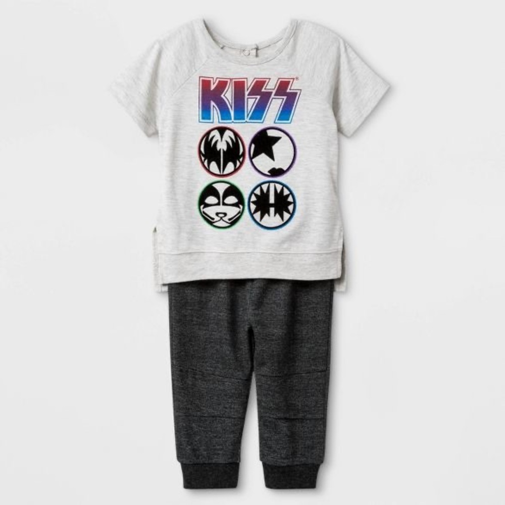 Baby “Kiss” Set - Oatmeal Heather 18M